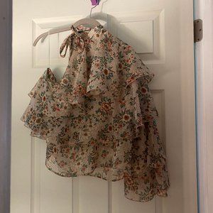 Zara one sleeve blouse